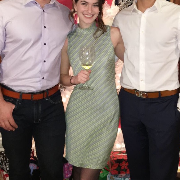 Striped Mock Neck Dress - Picture 6 of 6